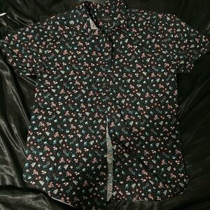 black floral men’s button up